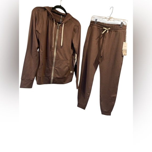 RARE Fossil Color Worn Once Vuori Performance Jogger & Hoodie Set - Size S LONG - Picture 10 of 13